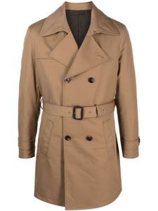 Canali manteau croisé à revers crantés - Marron