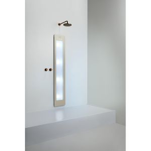 Sunshower Round Plus L infrarood + UV licht inbouw 185x33x10cm full body Sand White L0600-L0106