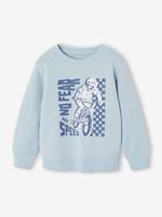 Fantasie sweater voor jongens bleekblauw
