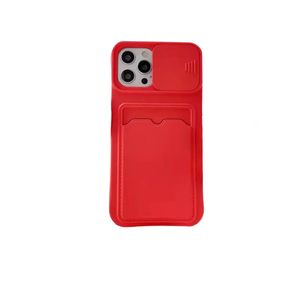 iPhone 14 hoesje - Backcover - Pasjeshouder - Portemonnee - Camerabescherming - TPU - Rood