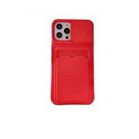 iPhone 14 hoesje - Backcover - Pasjeshouder - Portemonnee - Camerabescherming - TPU - Rood - thumbnail