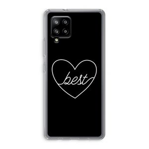 Best heart black: Samsung Galaxy A42 5G Transparant Hoesje