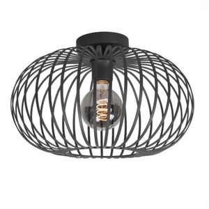 Plafondlamp Bolato zwart 30cm
