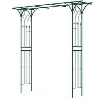 Rozenboog van Metaal Tuinboog voor Klimplanten Poortboog voor Tuin Klimboog voor Achtertuin Veranda Bruiloft Feesten (Groen)