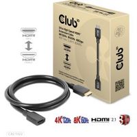 CLUB3D Ultra High Speed HDMI Extension Cable 4K120Hz 8K60Hz 48Gbps M/F 1 m / 3.28 ft 30AWG