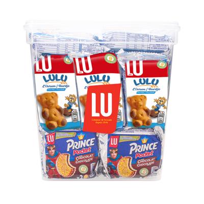 LU Kids Mix: Lulu Choco Beertjes & Prince Pocket chocolade - 33 st