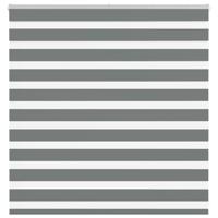 VidaXL Zebra rolgordijn 140x100 cm stofbreedte 135,9 cm donkergrijs