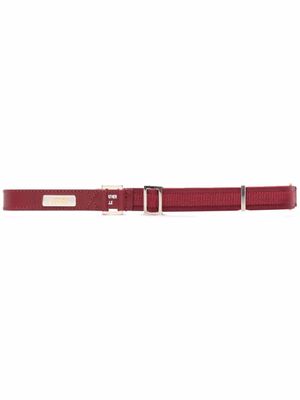 Gianfranco Ferré Pre-Owned ceinture à plaque logo (années 2000) - Rouge