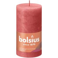 Bolsius rustiek stompkaars 130/68 pink