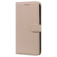 OPPO A54 hoesje - Bookcase - Koord - Pasjeshouder - Portemonnee - Camerabescherming - Kunstleer - Beige - thumbnail