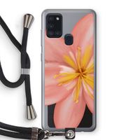 Pink Ellila Flower: Samsung Galaxy A21s Transparant Hoesje met koord