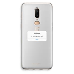 Reminder: OnePlus 6 Transparant Hoesje