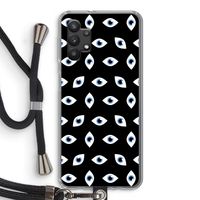 Eyes pattern: Samsung Galaxy A32 5G Transparant Hoesje met koord