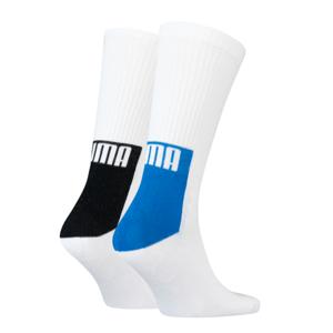 Puma Crew sokken Logo Block 2-pack Blue/White Combo-43/46