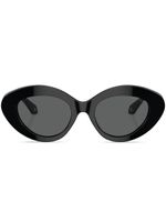 Giorgio Armani lunettes de soleil à monture ovale - Noir