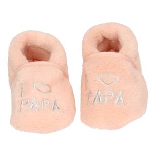 Roze meisjes babyslofjes I love papa