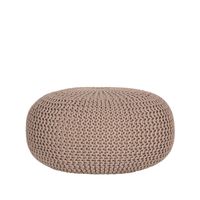 LABEL51 Poef Knitted - Beige - Katoen - L - thumbnail