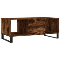 vidaXL Salontafel 102x50x40 cm bewerkt hout gerookt eikenkleurig - thumbnail