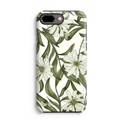 Wit bloemenpatroon: iPhone 7 Plus Tough Case