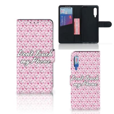 Xiaomi Mi 9 Portemonnee Hoesje Flowers Pink DTMP Xiaomi Mi 9 Portemonnee Hoesje Flowers Pink DTMP