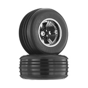 Dboots Dirtrunner St Tire Set Glued (blackchrome) (2pcs/front) (AR550008)