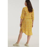 No.1 by OX gebloemde jurk geel/wit/zwart - thumbnail