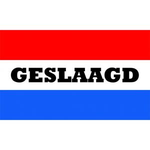 Vlag Geslaagd - 90 x 150 cm - Nederlandse Kleuren - Feestvlag Geslaagd