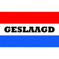 Vlag Geslaagd - 90 x 150 cm - Nederlandse Kleuren - Feestvlag Geslaagd