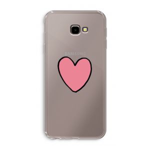 Hartje: Samsung Galaxy J4 Plus Transparant Hoesje