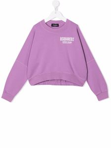 DSQUARED2 KIDS sweat à logo imprimé - Violet