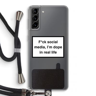 I'm dope: Samsung Galaxy S21 Plus Transparant Hoesje met koord