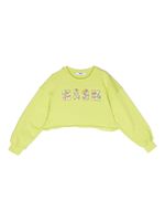 MSGM Kids sweat à sequins brodés - Vert