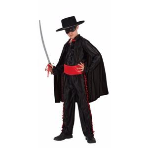 Spaanse gemaskerde held verkleedkostuum / carnaval outfit voor jongens - Zorro - zwart