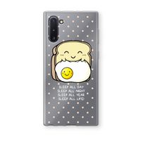 Sleep All Day: Samsung Galaxy Note 10 Transparant Hoesje