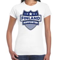 Finland schild supporter t-shirt wit voor dames