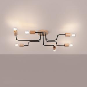 Moderne zwarte Kroonluchter TIMBO 6