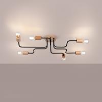 Moderne zwarte Kroonluchter TIMBO 6