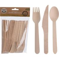 Basic Houten bestekset 48-delig Basic Houten bestekset 48-delig