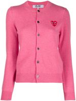 Comme Des Garçons Play cardigan à patch logo - Rose - thumbnail