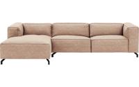 Goossens Bank Calvin bruin, micro leer, 3,5-zits, modern design