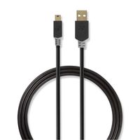Kabel USB 2.0 | A male - Mini 5-pins male | 2,0 m | Antraciet [CCBW60300AT20]