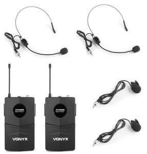 Vonyx WM82B dubbele draadloze microfoon combinatieset