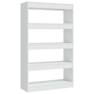 vidaXL Boekenkast/kamerscherm 80x30x135 cm bewerkt hout wit