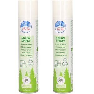 Set van 2x stuks milieuvriendelijke sneeuwspray / spuitsneeuw 300 ml