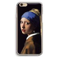 The Pearl Earring: iPhone 6 / 6S Transparant Hoesje - thumbnail