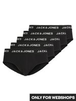 Jack & Jones Jack & Jones Heren Slips JACSOLID Briefs 5-Pack Zwart - thumbnail