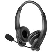 LogiLink BT0060 On Ear headset Bluetooth Stereo Zwart Computer