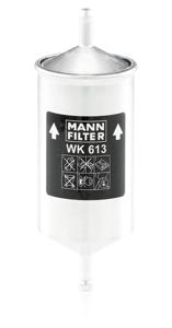 Brandstoffilter MANN-FILTER, u.a. für Alfa Romeo, Opel, Citroën, Peugeot, Fiat, Lancia, Seat, VW, Vauxhall, FSO, Bitter, Irmscher, Mega, Isuzu, Innoce