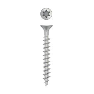 Dynaplus kozijnschroef [200x] - AR-SILVER - platkop - TX-20 - 4.0x40mm