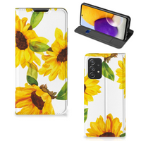 Smart Cover voor Samsung Galaxy A72 (5G/4G) Zonnebloemen - thumbnail